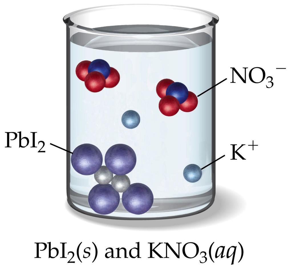 When two ionic compounds combine, the ions may recombine to form a precipitate.