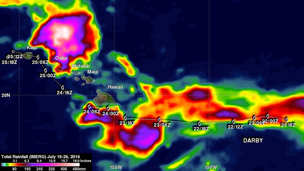 Extreme Rainfall derived from GPM (weekly accumulated)