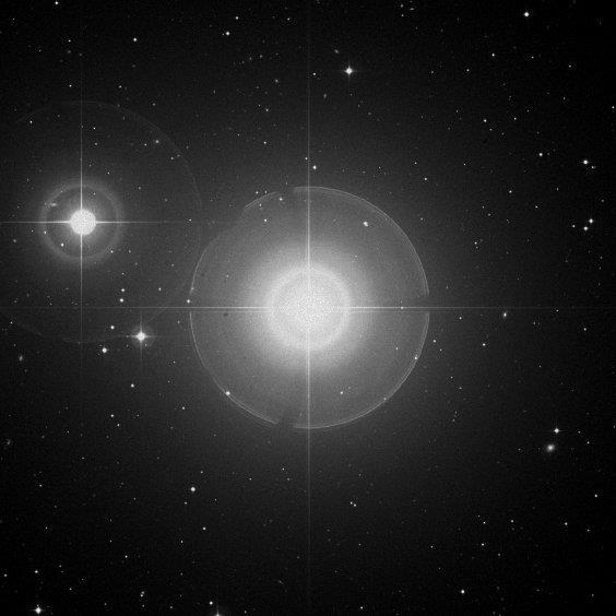 The smaller star was given a name Alcr. The angular size the Mizar-Alcr pair is abut 2 minutes arc.