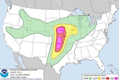 SPC Day 1, 2 and 3 Cnvective Outlk Inf The Day 1, 2 and 3 Cnvective Outlks cnsist f a narrative and graphic depicting severe thunderstrm threats acrss the cntinental United States.