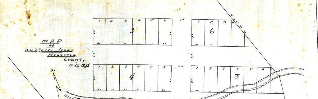 Fig. 2. is a plat map dated October 15, 1906. It shows of the same geographic area as Fig 1, with the addition of a title block and several small residential lots ("town lots").