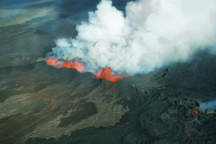 Picture above: Bardabunga Volcano erupting in 2014.