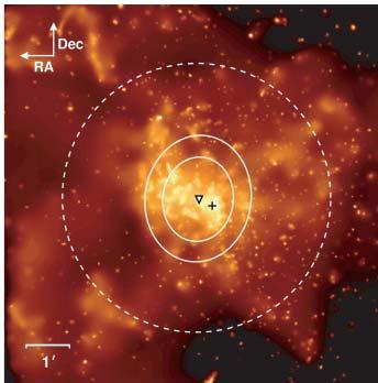HESS observation (I) Chandra map+ point-like VHE(>100GeV) source Contour lines