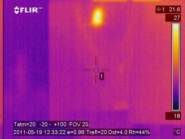 Together temperature isosurfaces of the relatively big area of the document s sheet covering the heat flux affected local zone were captured by thermo graphic camera A20 at different instances of