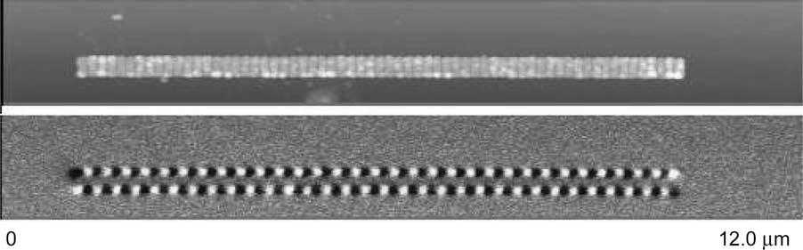 G.H. Bernstein et al. / Microelectronics Journal 36 (2005) 619 624 623 Fig. 6. Perfect antiferromagnetic ordering along a 64 magnet-long chain.