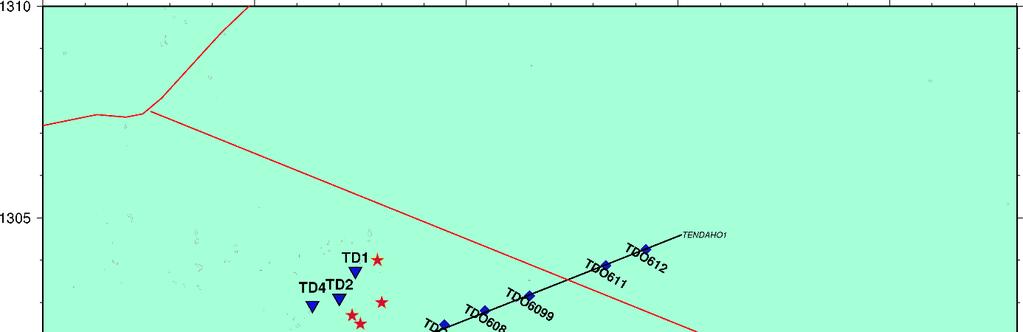 Report 37 947 Behailu Woldesemayet FIGURE 13: Location of MT soundings in the Dubti area (UTM37, datum: ADINDAN Ethiopia, in km); blue diamonds denote MT soundings, red stars are fumaroles, and blue