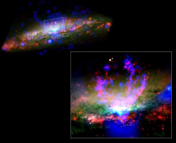 Normal Galaxies Chandra's X-ray image (blue): Hot (about ten million degrees