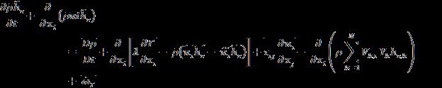 In LES, variables are filtered in spectral space or in physical space. The filtered quantity is defined as (2-11) Here F is the les filter.