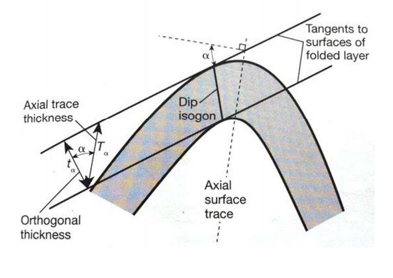 ANALYSIS: DIP ISOGON ANALYSIS Dip isogons connect points of equal dip along outer edges of fold