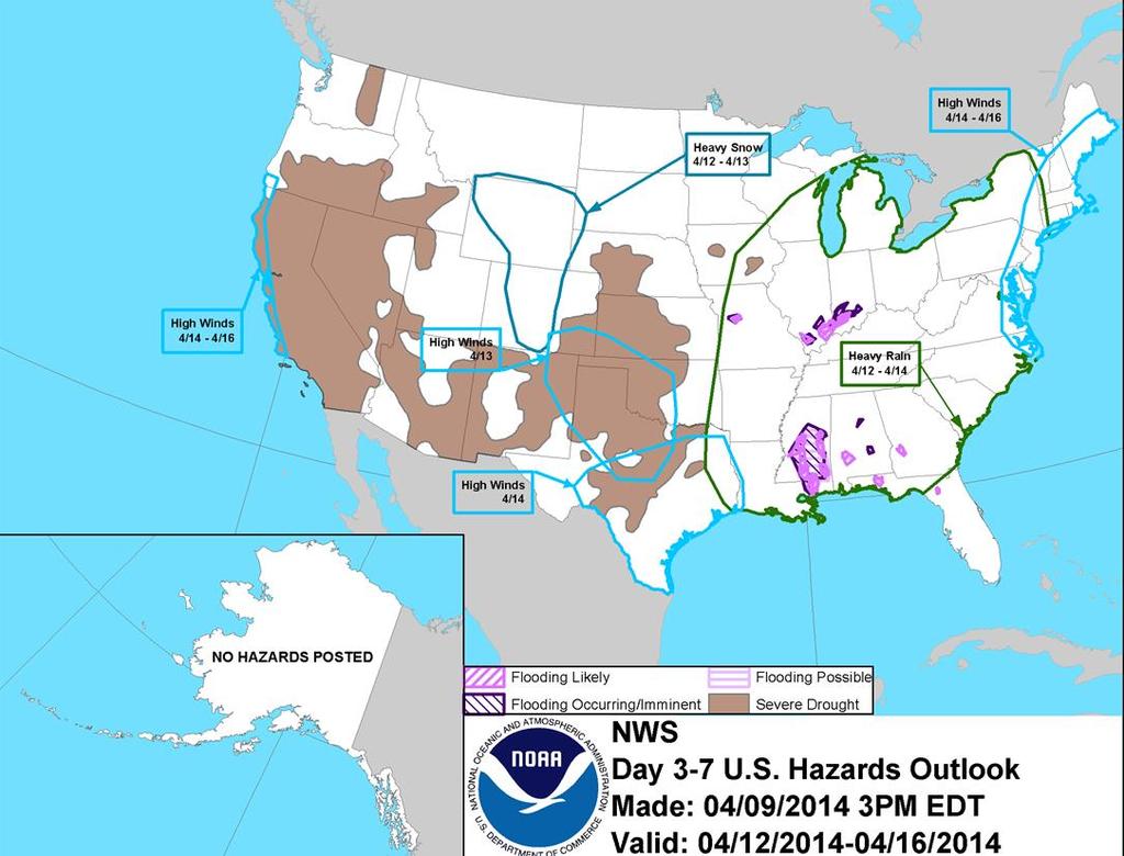 Hazard Outlook: April 12 16 http://www.cpc.ncep.