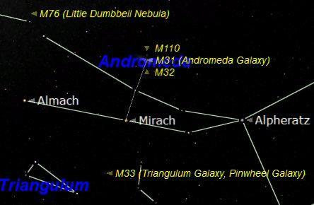in the neighbouring constellation of Andromeda but is also accepted as a member of the Great Square.