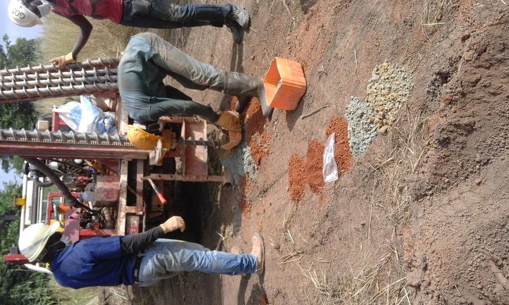 Figure 3: Auger rig sampling at Dandoko It is anticipated that by year end, the drilling programs at the Diabarou and Disse prospects will have been materially progressed and the enhanced geochemical