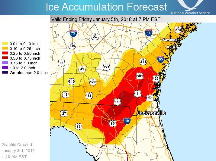 Ice Accumulation Downed