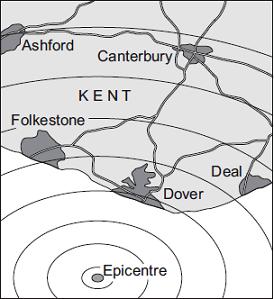A newspaper reported that an earthquake, off the coast of Kent, had caused plaster to come down from ceilings, house tiles to loosen and church bells to ring. (i) Earthquakes happen often in the UK.