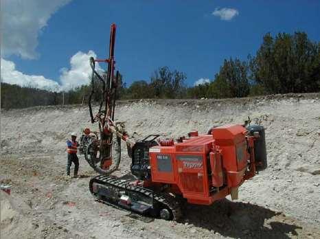 can either be mounted out of the hole (OTH) or down the hole (DTH) for quiet and efficient drilling.