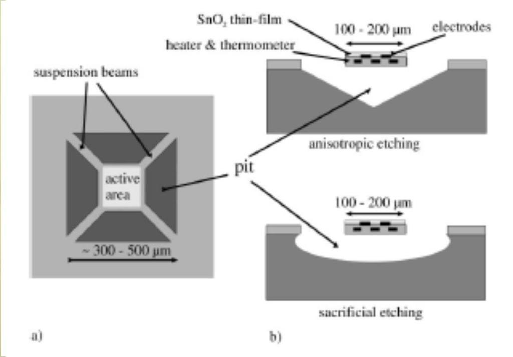 fabrication process: Gas sensors are fabricated using the single crystalline SNO 2