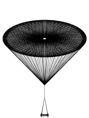 64 2.56 51.2 10.24 15.36 0.64 Figure 1: G 12 Parachute: Dimensions (left); Constructed geometry (middle); Prestressed geometry (right).