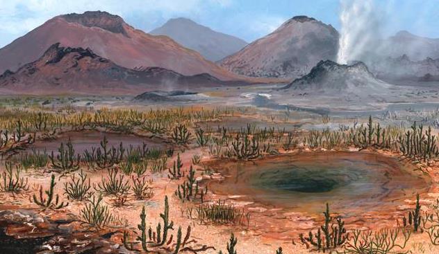Late Devonian mass extinction 2 359 million years ago. 75% of life wiped out.