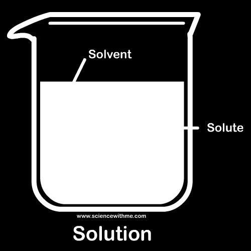 solvent forming a homogenous mixture.