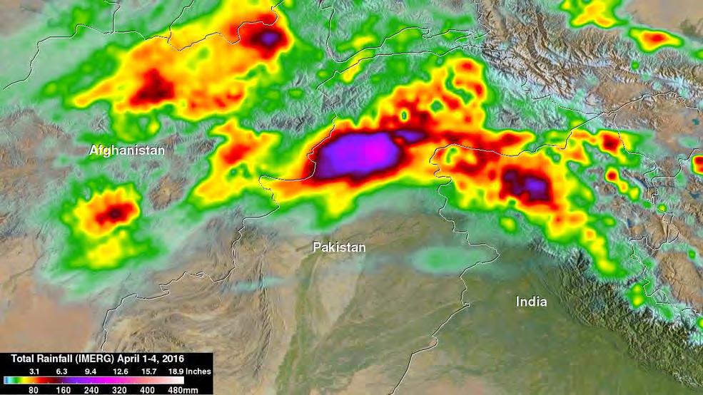 Pakistan due to heavy rains and severe weather events (OCHA,