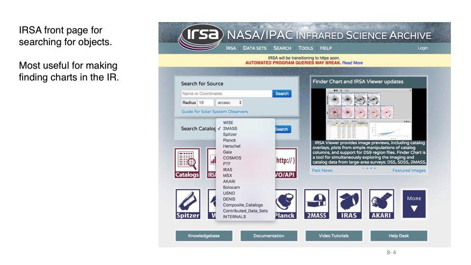 Infrared Processing and Analysis Center (IPAC). Started processing data from the IRAS mission. http://irsa.ipac.caltech.edu/index.