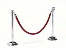 24 Stanchion Chrome 36 H Stanchion Rope 6 W Literature Stand