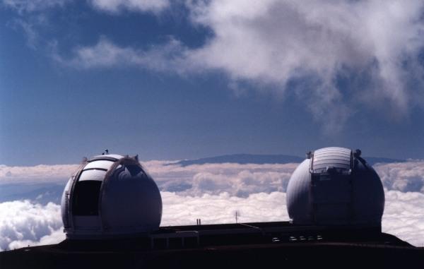 The Keck 10m Telescopes on Mauna Kea,