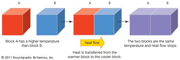 Heat flows High Temp Cold Temp Q Heat vs. Temperature When energy is absorbed, the object s temperature changes.