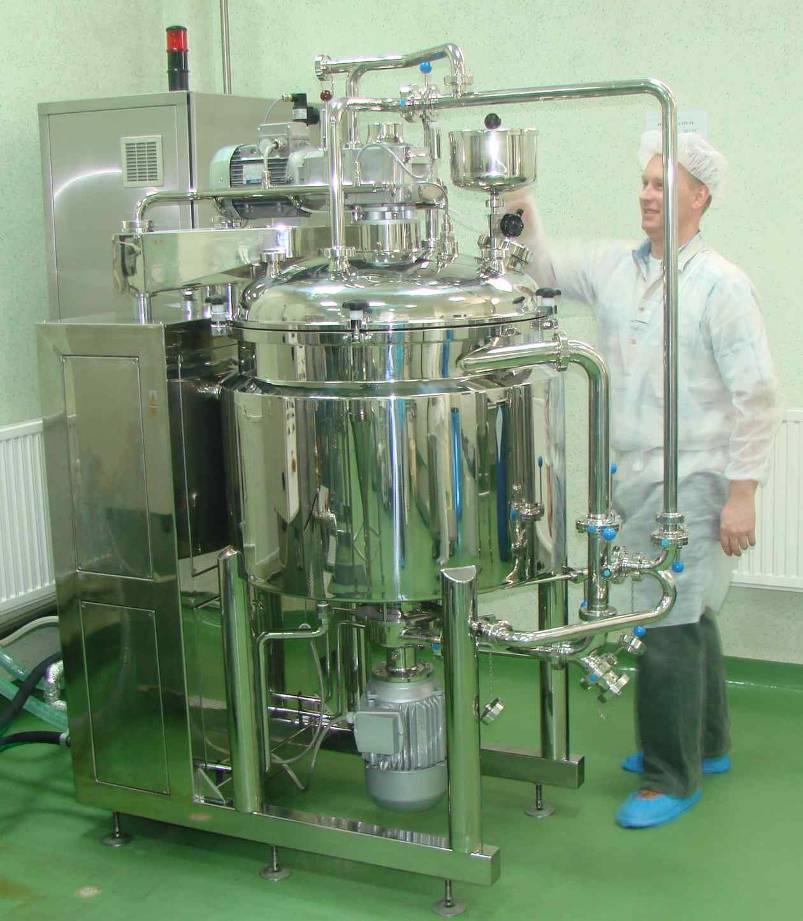 - construction of the vessel and homogenizer installed in the bottom center as well as whole process and cleaning installation design, helps in accurate discharging from the final, even high