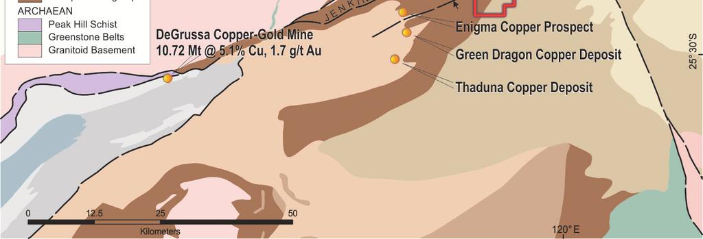 Additionally, the south-eastern part of E52/2394 overlies the Proterozoic Frere Formation which has been shown to host significant iron-ore mineralisation in other locations to the south and east of