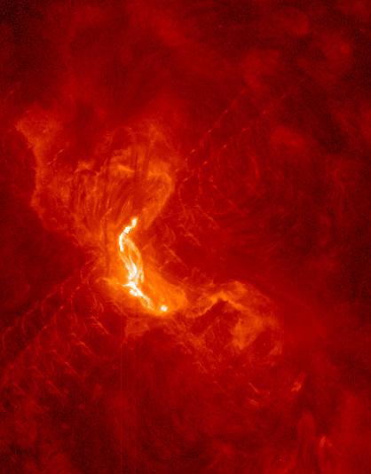 eruption of the filament (indicated by