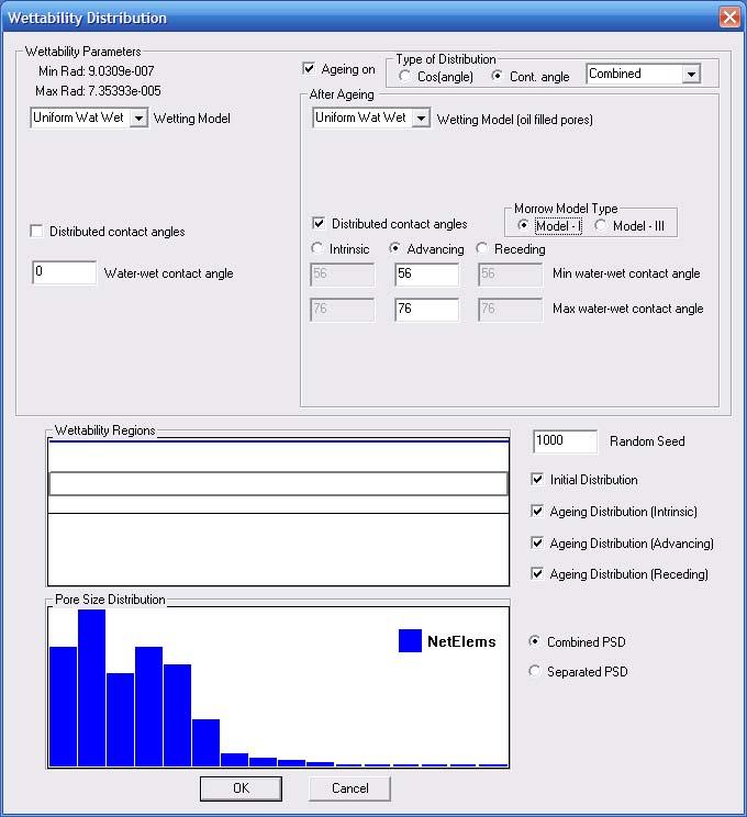 Appendix A -Network Modelling Tool with GUI A.3 Wettability Distribution Figure A.3 Wettability distribution - input dialog window.