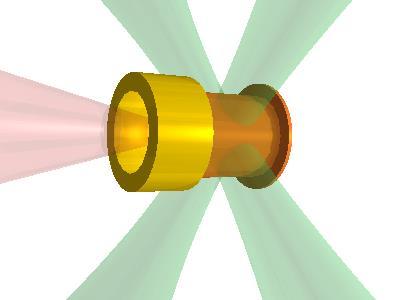 Beam collimation by density effects: Experiment on fast electron