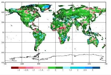 III. Example GPCC drought index, January 2013, 1