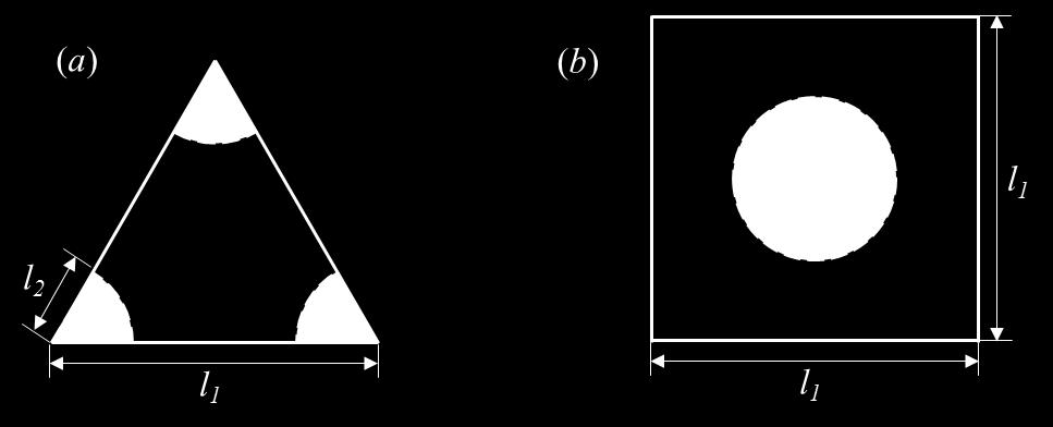 Transmission Loss (db) Figure 510 Dimensions of the two different designs: (a) Triangular module; (b) Square module 35 30 25 Square Module