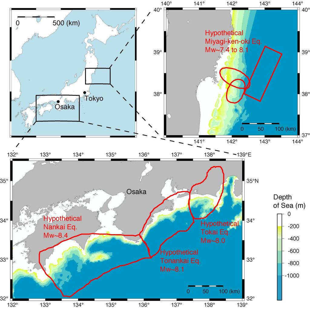 earthquake and the sea depth. Figure 2.
