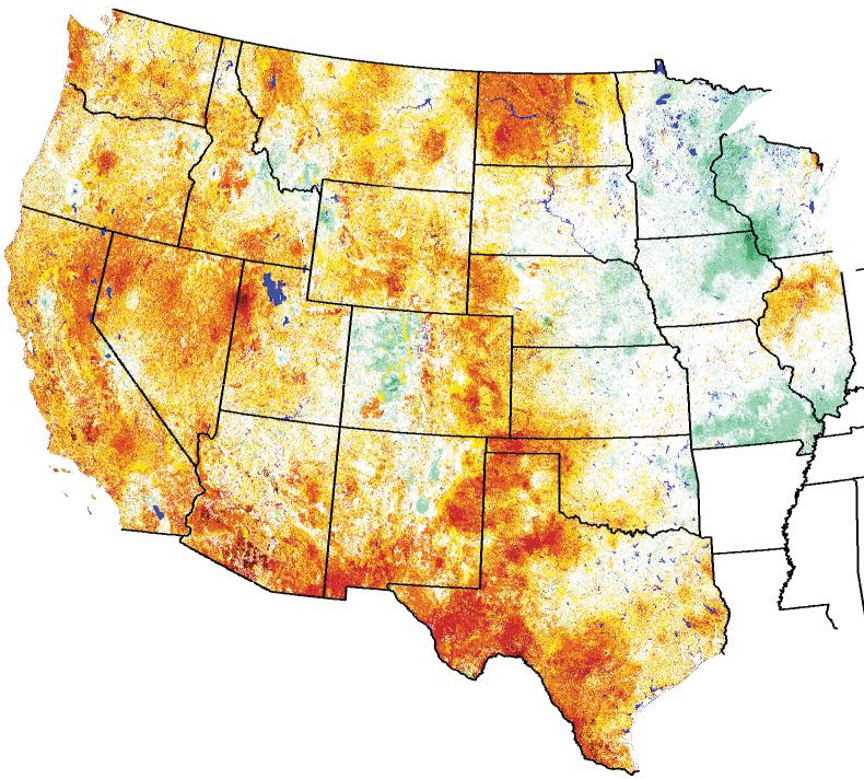biophysical characteristics) land cover type, soil available water capacity, ecological setting, percent irrigated agriculture, and elevation.