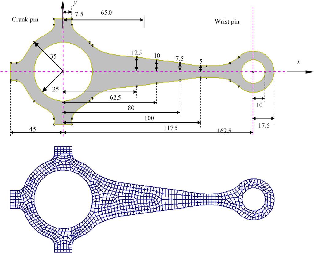 K.Y. Dai, G.R. Liu / Journal of Sound and Vibration 301 (2007) 803 820 813 Fig. 7. A connecting rod and its meshes.