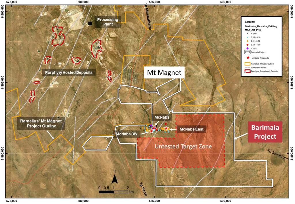 Au-Bi-Te-Pb- W-Ag) with the nearby porphyry-hosted gold deposits Genesis holds the right to earn an 80% interest ($1.