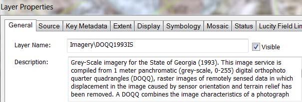 Data Type: ArcGIS Image Service Service Name: Imagery/DOQQ1993IS URL: