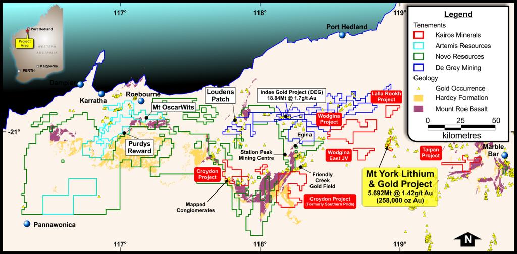 About Kairos Minerals Kairos Minerals (ASX: KAI) is a diversified West Australian-based exploration company which is focused on the exploration and development of two key project hubs located in WA s