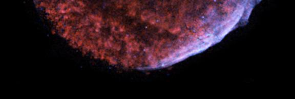 Red: X-ray emission from few 10 6 K ejected gas - Blue