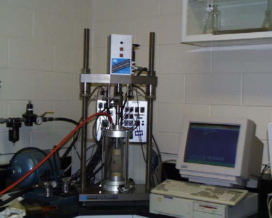FIGURE 2.5 Photograph Showing Small Triaxial Test Setup at ATREL.