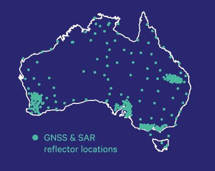 satellite laser ranging sites throughout Australia Provides data that underpins