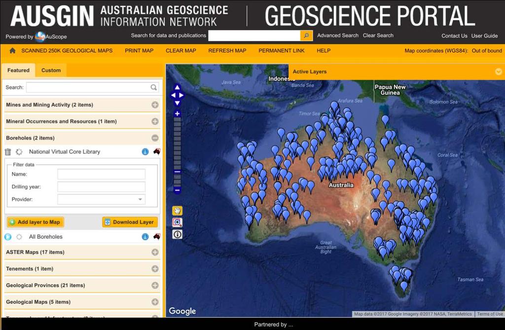 AuScope Grid Programs The AuScope Portal, the Virtual Geophysical Laboratory (VGL) and the Data