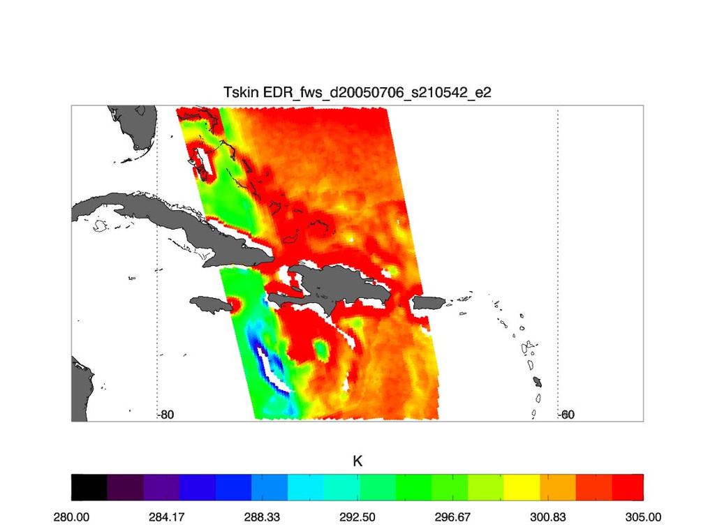 SST Retrieval In Hurricane Conditions During Hurricane Dennis on July 6