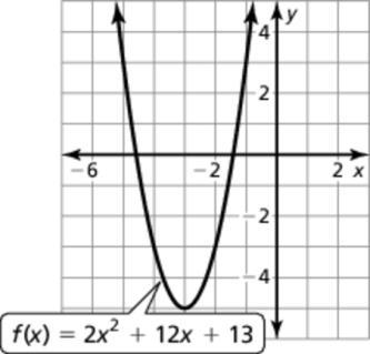 aph of the parent quadratic function.. Warm Up.... f 6;, 6 ; no -intercepts.. 6 6. 6. Cumulative Review Warm Up. g 