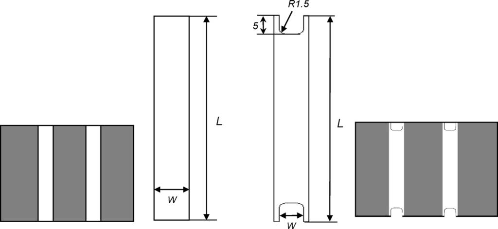 The experimental device for the simple shear test. a: rotary angle transducer, b: clamping block, and c: specimen. the axial force is measured for the calculation of nominal shear stress.