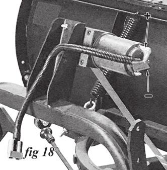 SNOWPLOW ASSEMBLY 16. Assemble the blade angle locking handle with knob to the A frame so that it operates the spring-loaded angle lock pin in the bracket on top of the A frame smoothly.