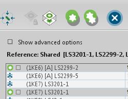 Step : Create consensus pharmacophores using 3 PDB structures. Use the data exchange widget, click on the Copy current ligand(s) to button and choose Alignment Perspective[a].